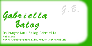 gabriella balog business card